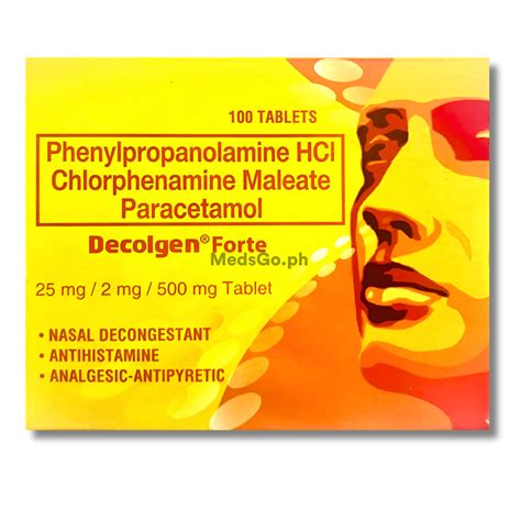 decongestant philippines|DECOLGEN FORTE .